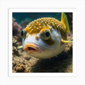 Masked Puffer Fish 1 Art Print