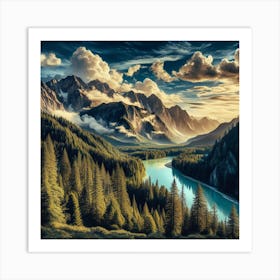 Landscape Painting Art Print