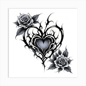 Heart Tattoo Designs Art Print