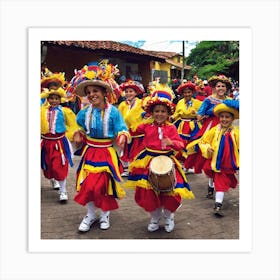 Colombian Dancers Art Print