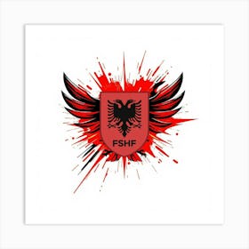 Albania National Football Team Logo Wall Art 15 Art Print