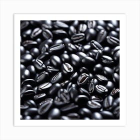 Black Coffee Beans 3 Art Print