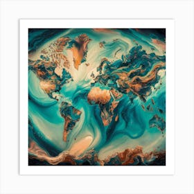 World Map 31 Art Print