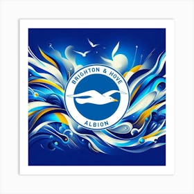 Brighton and Hove Albion Logo Wall Art 9 Art Print