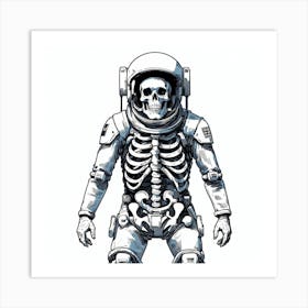 Skeleton Astronaut 1 Art Print