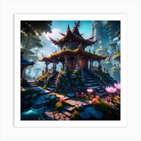 Chinese Temple Art Print