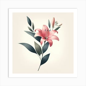 Pink Lily Art Print