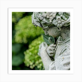 Statue Of A Garden Angel Art Print