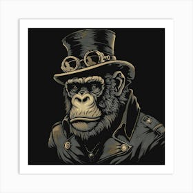 Steampunk Ape 2 Art Print