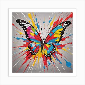 Butterfly Splatter Art Print