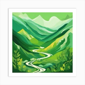 Green Mountain Hike Art Print