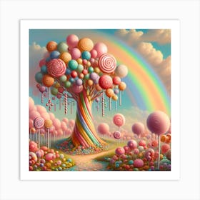 Candy tree 7 Art Print