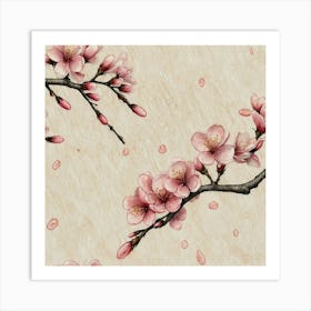 Asian Cherry Blossoms Art Print