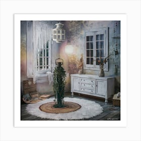 Shabby Chic Bedroom Art Print