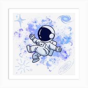 Astronaut In Space 2 Art Print