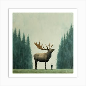 Cute Elk 3 Art Print