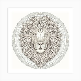 Lion Head Art Print