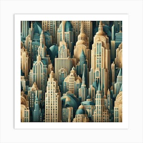 3d Cityscape Art Print