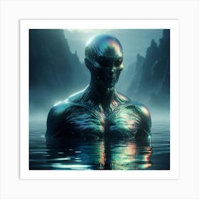 Aliens In The Water Art Print