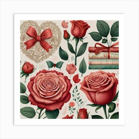 Red Roses Art Print