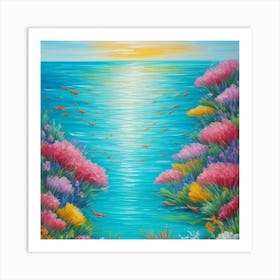 Sunset By The Sea Art Print