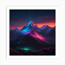 Mountain Landscape Painting 2 Art Print