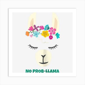 No Prob Llama Women Kids Art Print