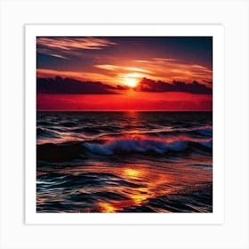 Sunset Over The Ocean 91 Art Print