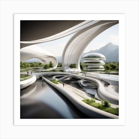 Futuristic City 319 Art Print