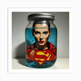 Super Girl In a Jar Pop Art Art Print