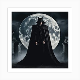 Vampire In The Night Art Print