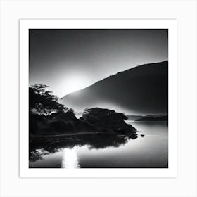 Black And White Sunrise Art Print