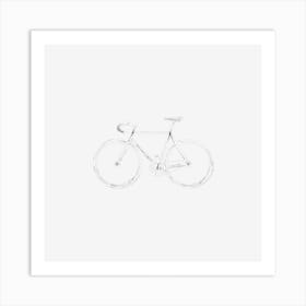 Bicycle On A Black Background Art Print