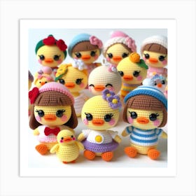 Amigurumi, Ducks Art Print