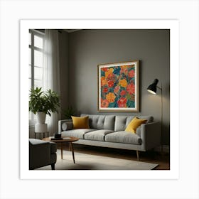 Abstract Florals Art Print