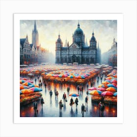 Brussels Market 1 Art Print