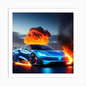 Futuristic Sports Car Art Print