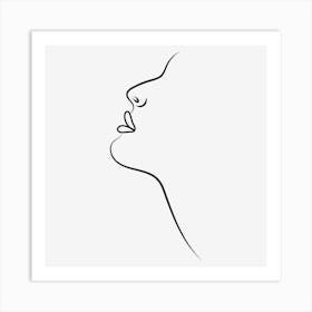 Line Woman Art Print