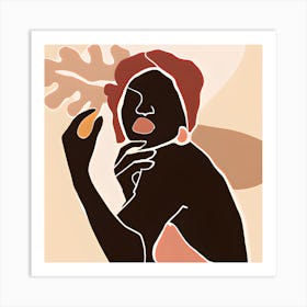 Illustration Of A Woman Art Print