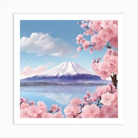 Pink Cherry Blossoms Art Print