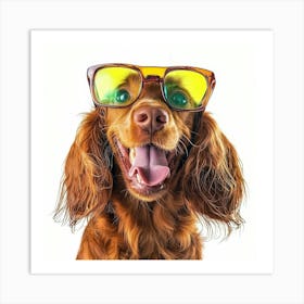 Dog Wearing Sunglasses 9 Art Print