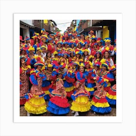 Venezuelan Dancers 1 Art Print