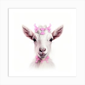 Pink Goat Art Print