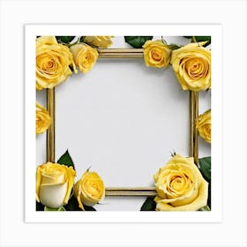 Yellow Roses Frame 24 Art Print