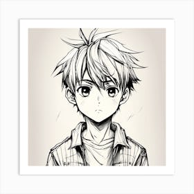 Manga Boy Art Print