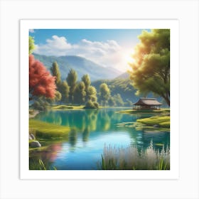 Asian Landscape 11 Art Print