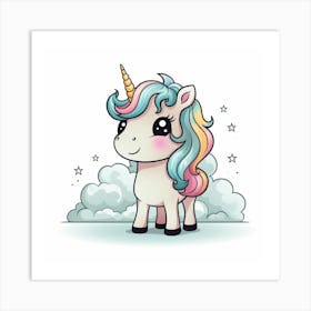 Cute Unicorn 444 Art Print