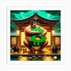 Samurai Bitcoin Art Print