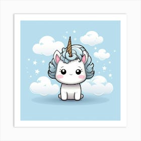 Cute Unicorn 753 Art Print