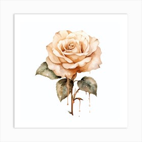 Watercolor Rose 2 Art Print